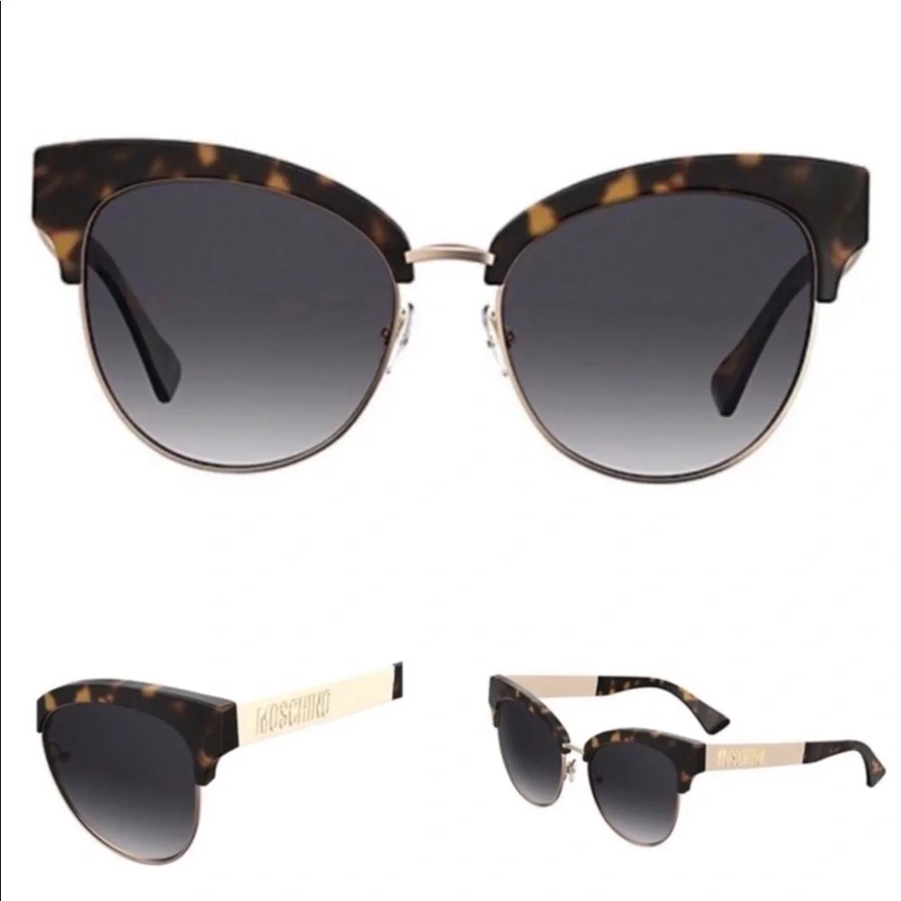 NWT Moschino Cat-Eye Tortoise Butterfly Sunnies